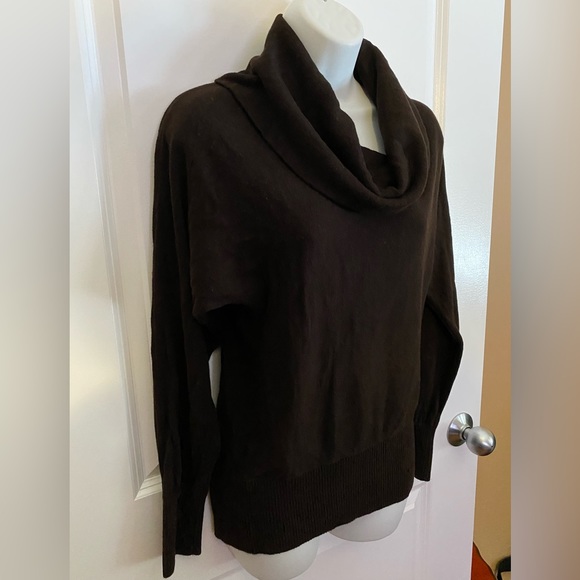 Lauren Ralph Lauren Dark Brown Turtleneck Sweater Cotton Blend Soft Size Large - Picture 3 of 7